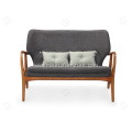 Manchurian ash solid wood cushion two seats sofa